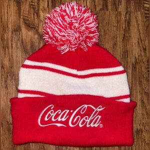 Coca-Cola Striped Red and White Knit Hat